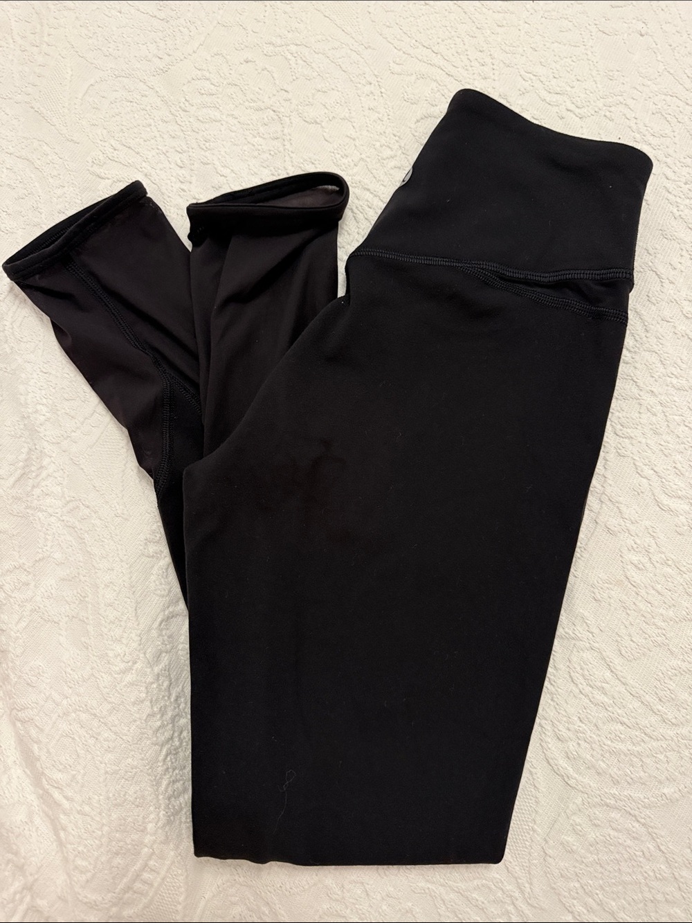 Lululemon Black and sheer Women's High-Rise leggings